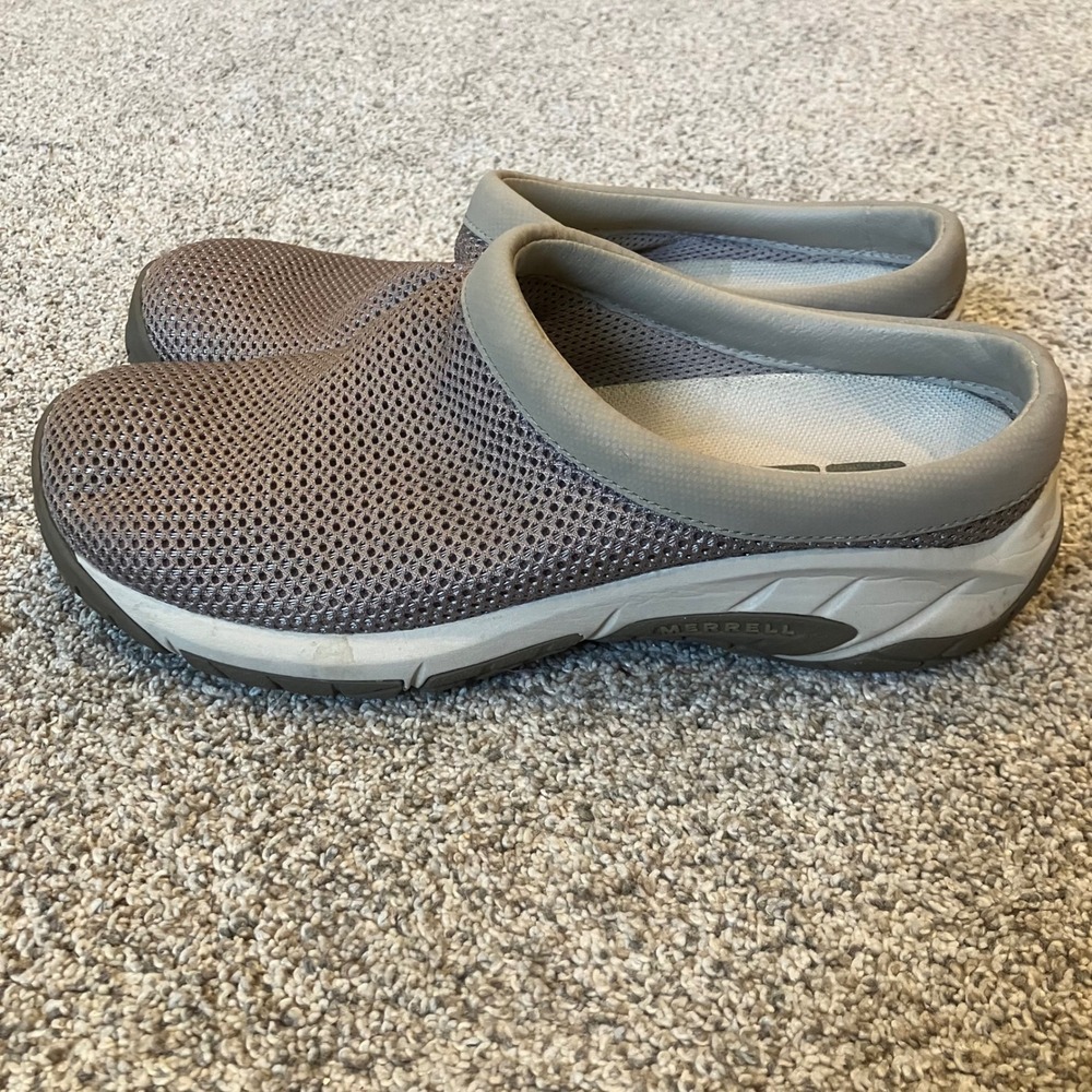 Merrell Encore Breeze 3 Womens 7.5 Mesh Slip On Clogs Mules Aluminium Taupe - Picture 4 of 8